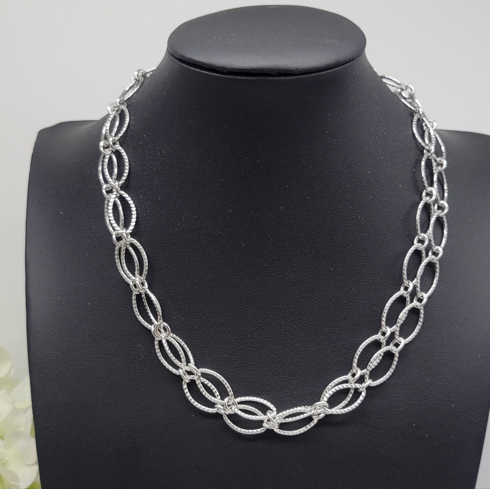 Double layer Silver-tone necklace by South Hill designs, New without tags